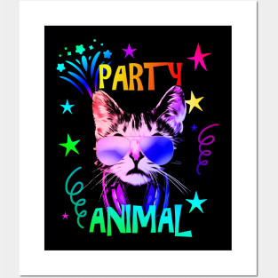 Cat Party Animal Posters and Art